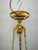 Metal Art Nouveau Secession Pendant Light in Brass and Opaline Glass, Czechoslovakia, 1900s For Sale - Image 7 of 15