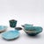 Ceramic Turquoise Ceramics by N. Lebrun for Fond d'Atelier, Belgium 1970s, Set of 6 For Sale - Image 7 of 15