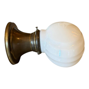 Mid 20th Century Mid Century Modern Clam Shell Wall Sconce With Brass Holder