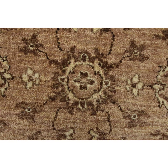 Ziegler Rug 8′ X 8’3” Brown Wool Traditional Hand-Knotted Oriental Carpet For Sale - Image 9 of 15