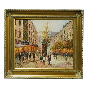 Teakstein "The Walk" Original Oil on Canvas Framed Hand Signed