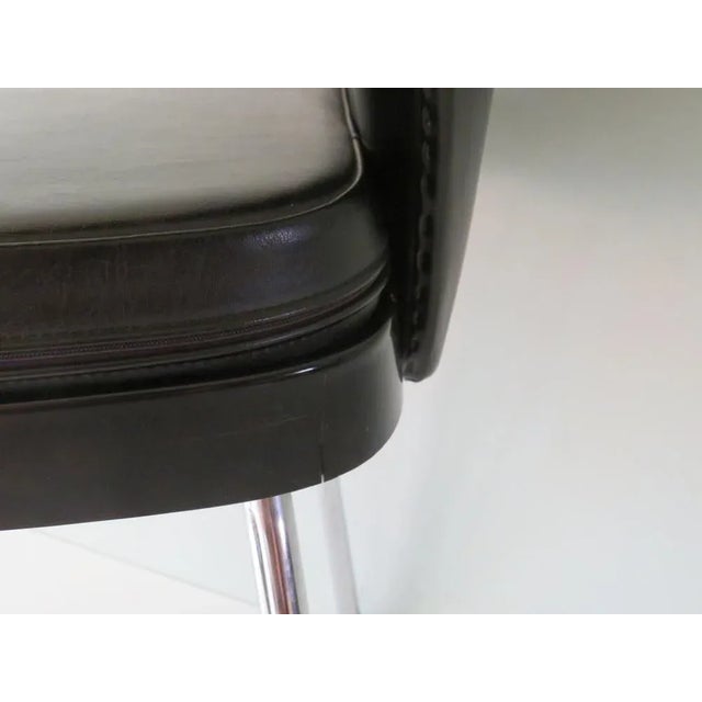 Modernist Armchair in Chrome and Skai, Belgium, 1960s For Sale - Image 11 of 12