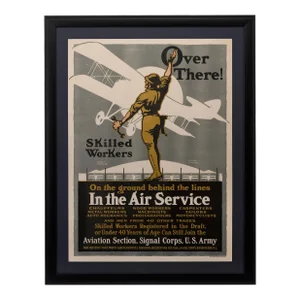 "Over There! In the Air Service" Vintage Wwi u.s. Army Signal Corps Recruitment Poster by Louis Fancher, 1918