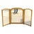 French Antique Louis XVI Style Giltwood Tryptic Vanity Table Mirror For Sale - Image 3 of 5