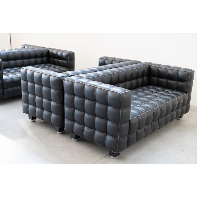 Modern Kubus Sofas by Josef Hoffmann for Wittmann, 1980, Set of 4 For Sale - Image 3 of 18