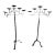 Antique Wrought Iron Floor Candelabras - Holds Five Candles - Set of 2 For Sale