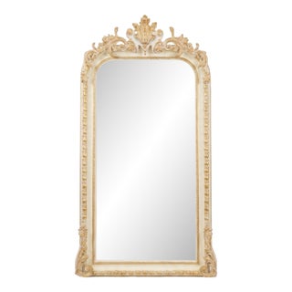 1960s French Style Provincial Rococo Style Full Length Floor Mirror For Sale