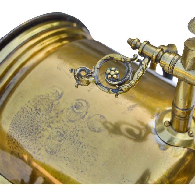 Early 20th Century Handmade & Dated Russian Brass Samovar With Stamps For Sale - Image 12 of 14