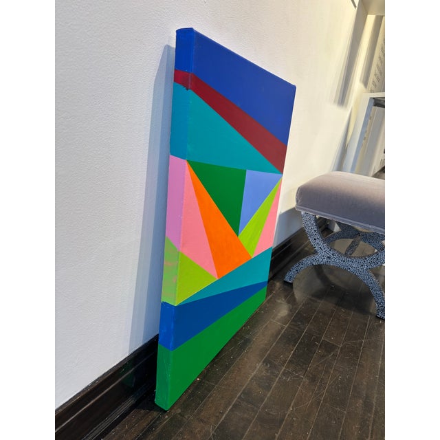 Contemporary Contemporary Abstract Geometric Painting by Stanley Dean Edwards For Sale - Image 3 of 4