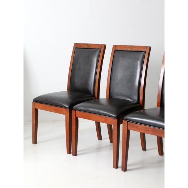 Vintage Transitional Upholstered Dining Chairs Set of 6 For Sale - Image 11 of 18