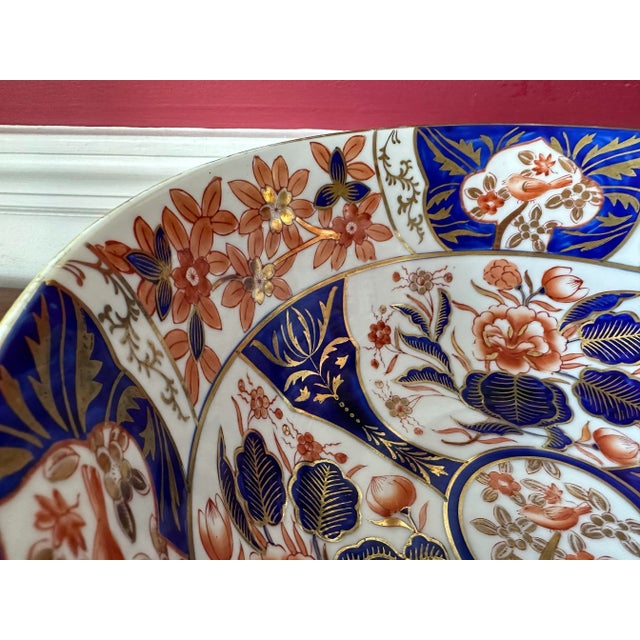 Ceramic Large Scale Vintage Hand Painted Imari Bowl For Sale - Image 7 of 12