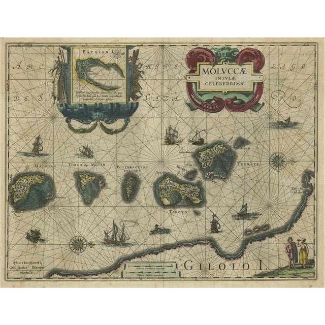 Map of the Spice Islands in the Mollucas, 1640 For Sale - Image 5 of 5