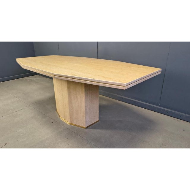 1970s Vintage Travertine Dining Table, 1970s For Sale - Image 5 of 15