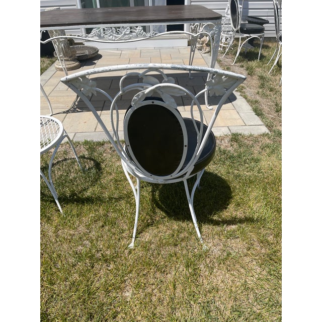 1940s Salterini Patio Set With Table, 2 Arm Chairs and 4 Side Chairs For Sale - Image 10 of 12