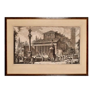Basilica of San Lorenzo in Rome: A Framed 18th Century Etching by Piranesi, 1750 For Sale