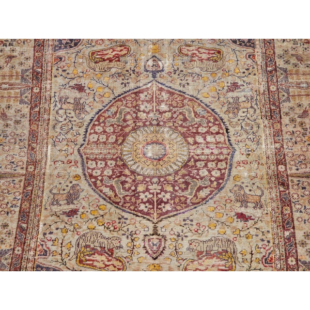 Antique Turkish Sivas Rug, Handwoven Wool, Garden Design, 19th Century, 4' x 6' For Sale - Image 10 of 16