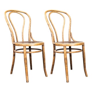 Vintage Hoopback Bentwood Dining Chairs, 1950s, Set of 4 For Sale