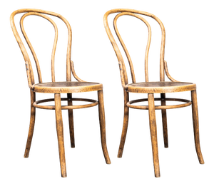 Vintage Hoopback Bentwood Dining Chairs, 1950s, Set of 4