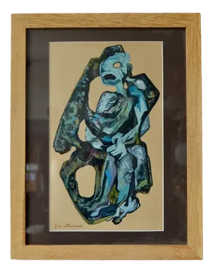 France Marie Letourneur, Composition, Mixed Media, Framed