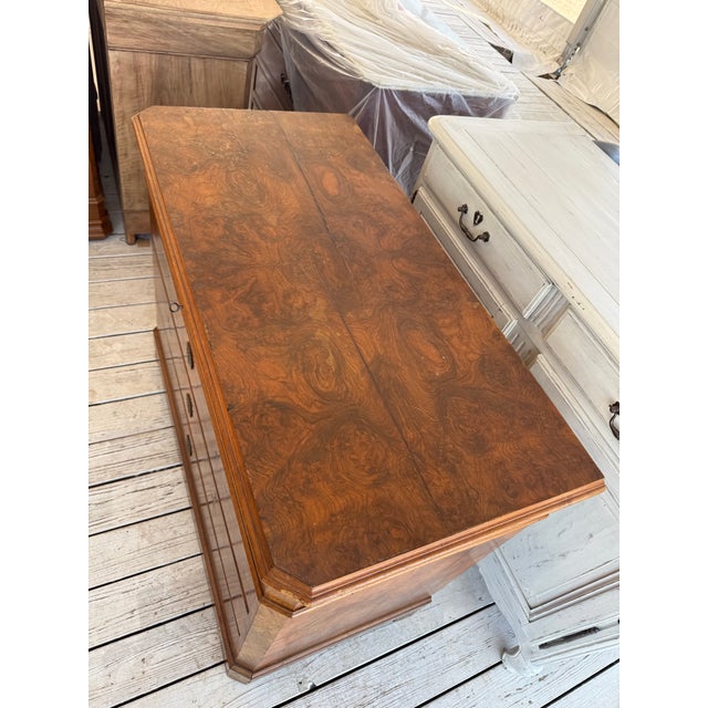 19th Century French Louis Philippe Commode from Lyon France. Made of burl walnut, the wood has been finished with a...