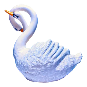 Large Vintage Swan “Love for Life” Planter by Demland Molds