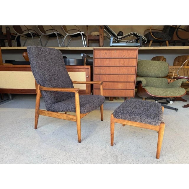 Set of Mid-Century Armchair and Ottoman from Edmund Homa, 1960s For Sale - Image 15 of 15