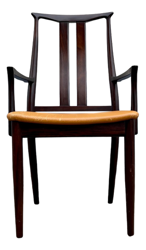Scandinavian Modern Mahogany and Leather Armchair from DOF, 1970s
