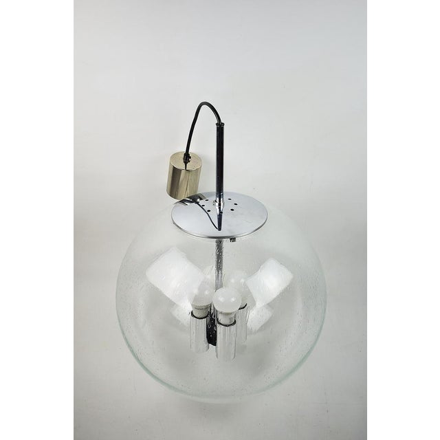 Glass Large Space Age Pendant Lamp from Glashütte Limburg, 1970s For Sale - Image 7 of 17