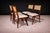 1960s Set of 4 Chairs in Wood, Caning & Leather, Carlo Hauner, 1960s For Sale - Image 5 of 9