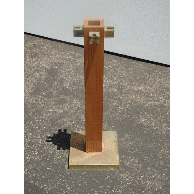 Vintage French Country Set of Three Fireplace Tools W Wood Stand For Sale In Los Angeles - Image 6 of 9