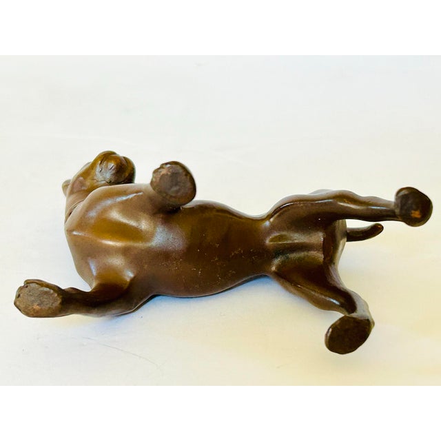 1970s French Bronze Bulldog Figure For Sale - Image 5 of 5