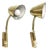 Mid-Century Adjustable Wall Lamps in Brass by Jacques Biny for Luminalité, 1950s, Set of 2 For Sale