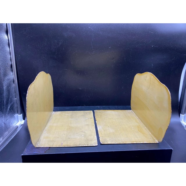 Tan Late 19th Century Hand Painted Metal Bookends - a Pair For Sale - Image 8 of 8