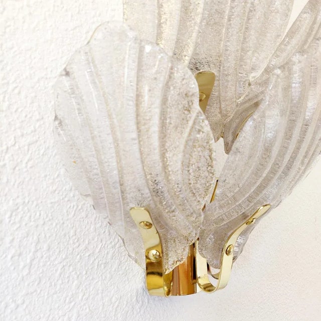 Brass & Murano Sconce, 1960s For Sale - Image 6 of 10