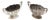 Silver Salt Shakers with Elliptical Bases and Reliefs, Set of 2 For Sale