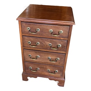 Antique Four Drawer Bedside Chest For Sale