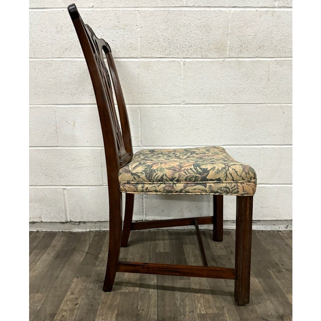 Late 20th Century Vintage Chippendale Style Dining Side Chair For Sale - Image 5 of 9
