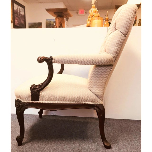 Late 19th Century Antique Georgian Carved Walnut Armchair For Sale - Image 11 of 13