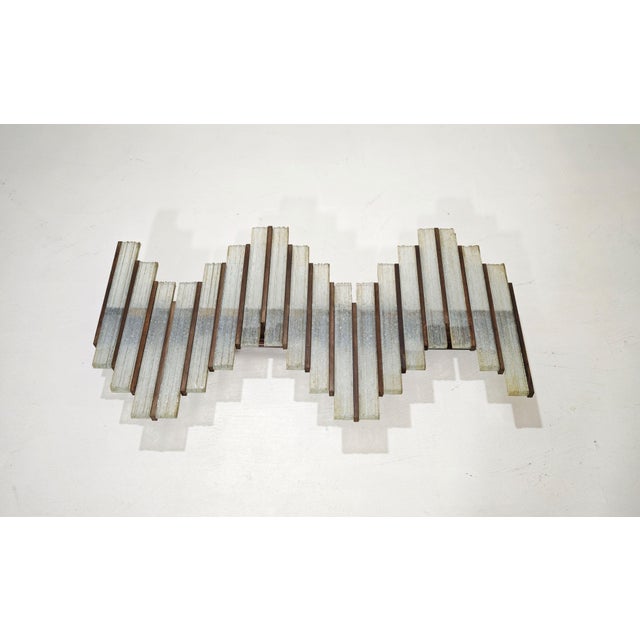 Mid-Century Modern Glass and Wood Wall Lamp by Biancardi and Jordan Arte for Poliarte Italia, 1970s For Sale - Image 12 of 18