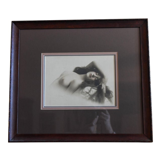 1915 Pictorialist Nude Fine Art Framed Photograph, Cleo by Kenneth McInnis For Sale