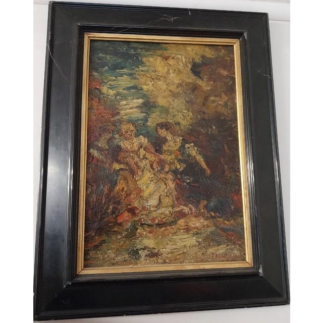 Adolphe Monticelli (1824–1886), Signed Oil on Canvas, Two Elegant Ladies in a Park & Expert Certificate For Sale - Image 13 of 17