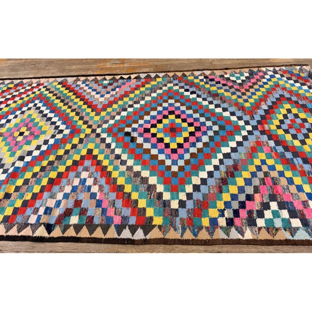 "This is a striking and highly authentic antique Turkish Village Kilim runner, +. Dating back to circa 1930, this pre-war...