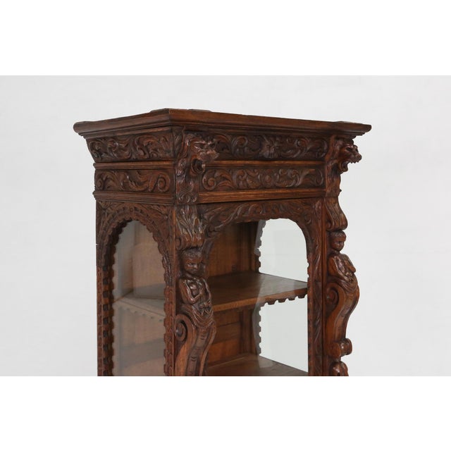 Baroque Style Display Case in Oak, Belgium, 1950s For Sale - Image 18 of 18
