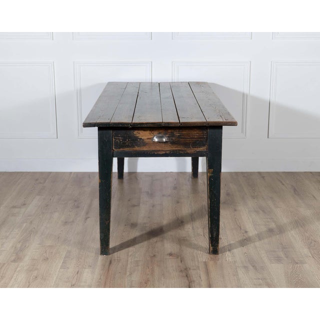 Swedish Antique Country Kitchen Table with Drawers, 19th Century For Sale In Atlanta - Image 6 of 8