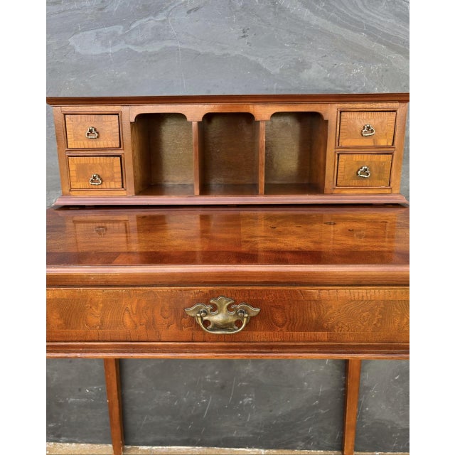 French Louis XVI Style Writing Desk with Gallery, 1930s For Sale - Image 4 of 11