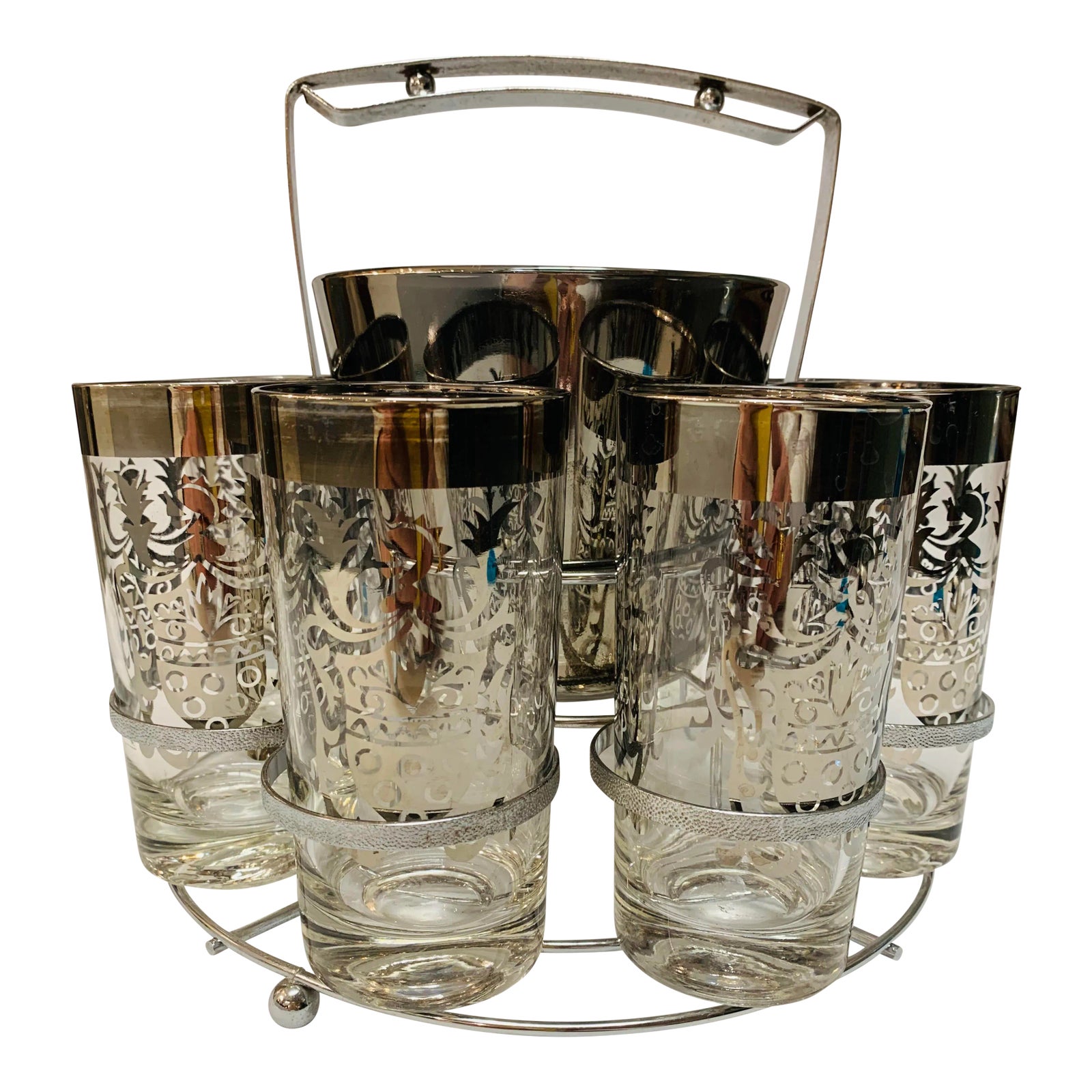 Kimiko Signed Coat of Arms Highball & Caddy Set 10 Pieces Chairish