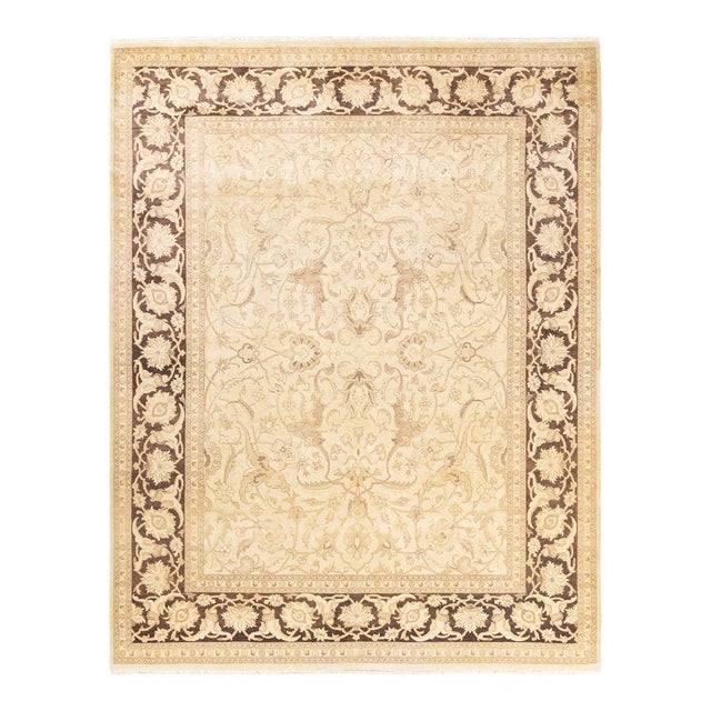 Ivory Eclectic, One-of-a-Kind Hand-Knotted Area Rug in Ivory, 8' 0" x 10' 4" For Sale - Image 8 of 8