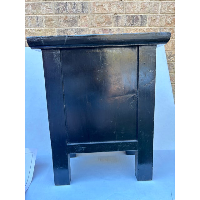 Antique 1850s Kang Cabinet Refinished in Black Lacquer, Shanxi Origin With Certificate of Antiquity For Sale In Dallas - Image 6 of 9
