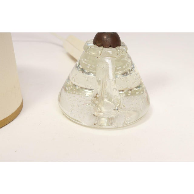 Vintage Diminutive Italian Blown Art Glass Boudoir Bedside Table Lamps - a Pair For Sale - Image 9 of 12