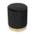 Transitional Zoe Black Velvet Storage Ottoman For Sale - Image 3 of 8
